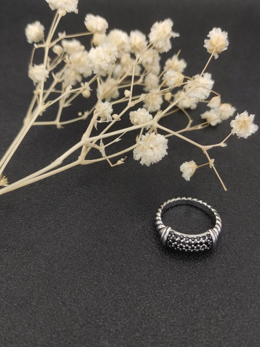 💎💎💎David Yurman buttonhole full black diamond ring, size: 6-7-8-9